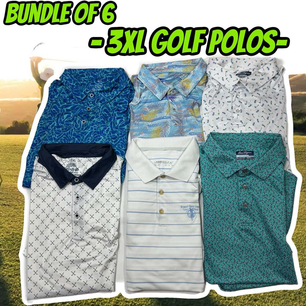 Nike Ben Hogan and other Lot of 6 golf polos all size 3XL bundle